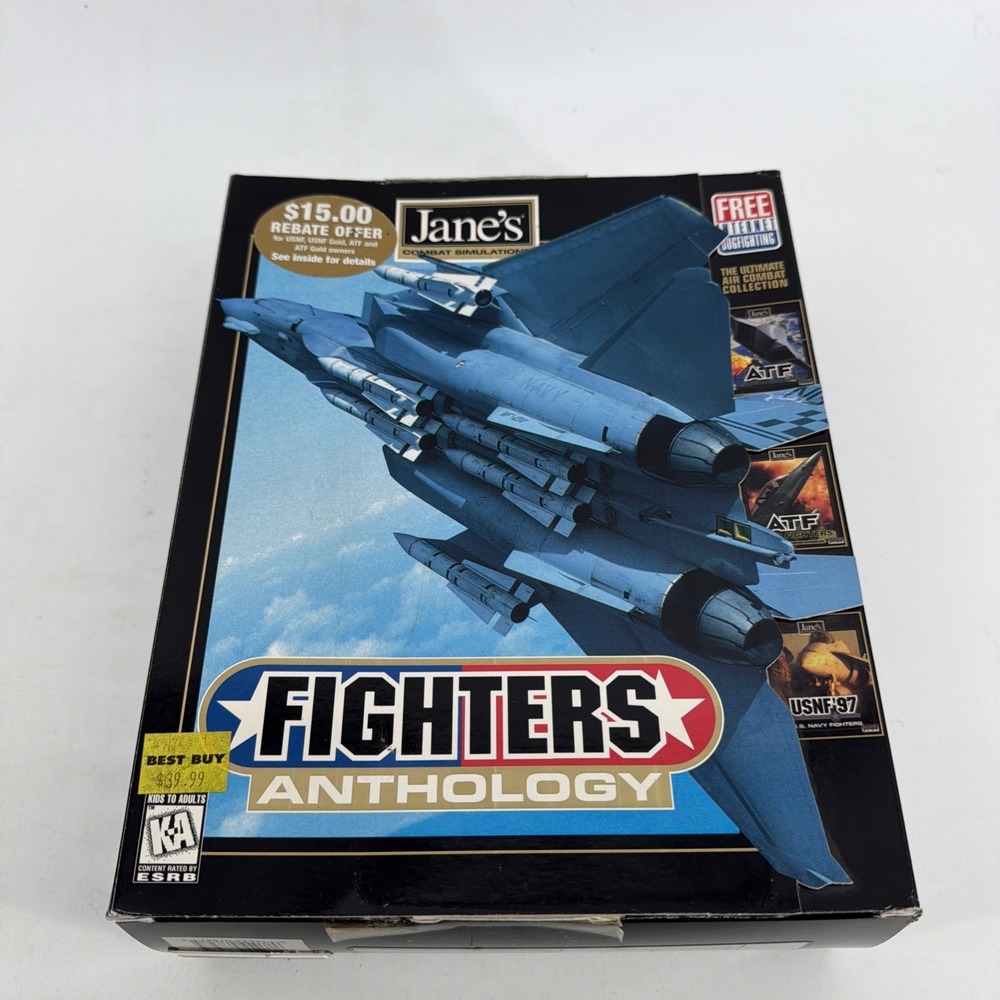 Jane's Combat Simulations Fighters Anthology Big Box PC CD ROM Game 1997 CIB
